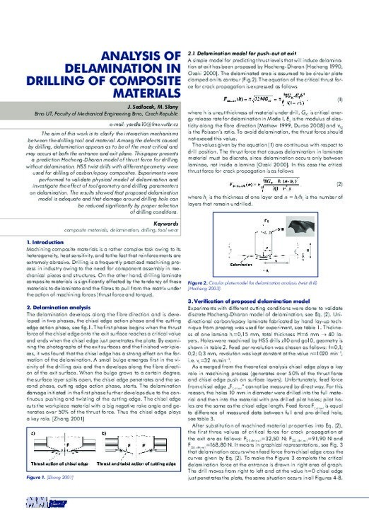 ANALYSIS OF DELAMINATION IN DRILLING OF COMPOSITE MATERIALS | MM ...