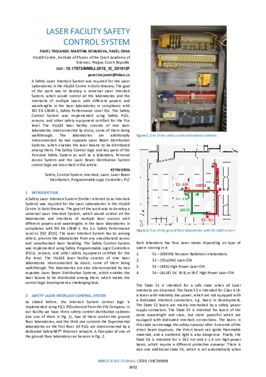 LASER FACILITY SAFETY CONTROL SYSTEM MM Science Journal