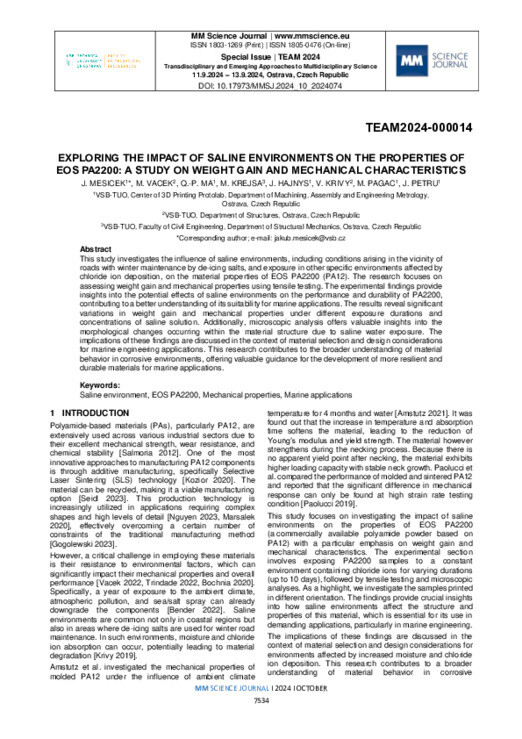 EXPLORING THE IMPACT OF SALINE ENVIRONMENTS ON THE PROPERTIES OF EOS ...