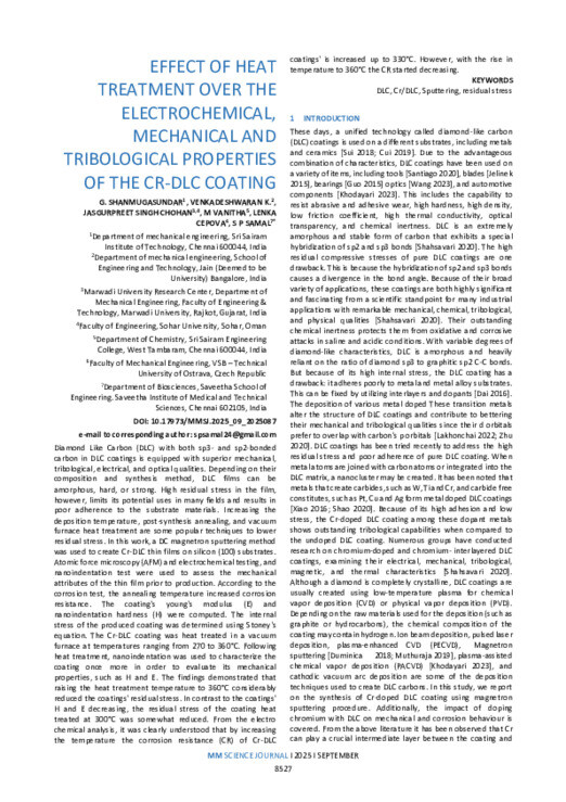 EFFECT OF HEAT TREATMENT OVER THE ELECTROCHEMICAL, MECHANICAL AND ...